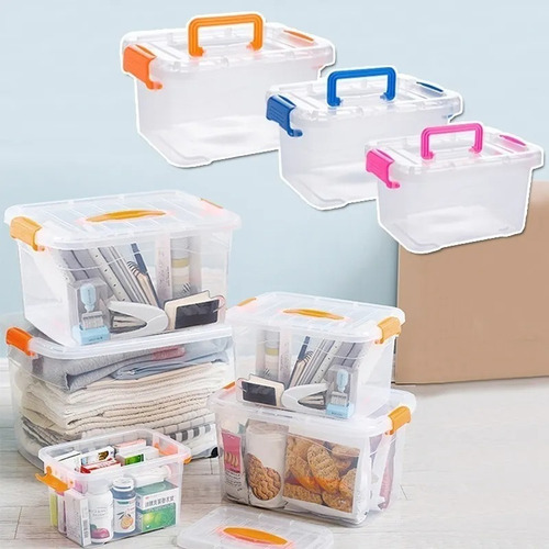 Imagen 9 de 9 de Caja Plástica Organizadora 3.1 L Transparente 20x15x10 Cm