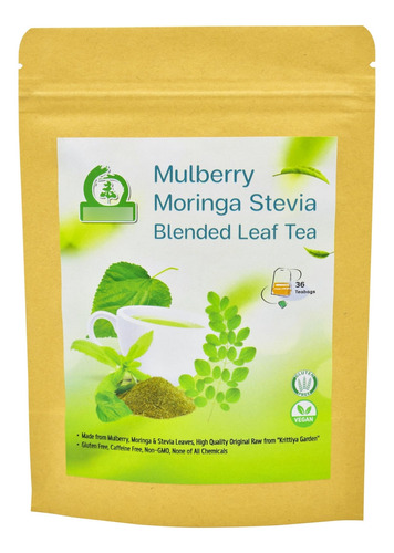 Mulberry Moringa Stevia - Te De Hojas Mezcladas Con 36 Bolsi