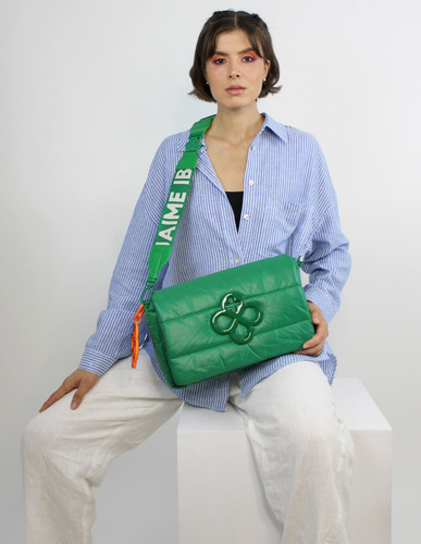 Flap Color Verde Jaime Ibiza Para Mujer Ji 2478