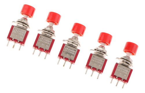 Remai 6 Mm 3 Pines Mini Botón Momentario Interruptor 2a