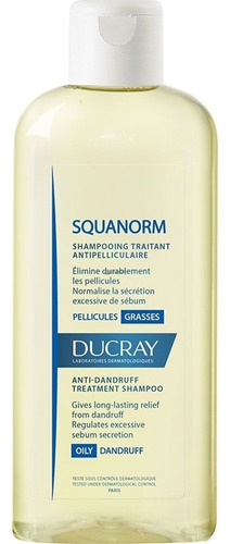 Shampoo Ducray Squanorm Caspa Grasa en frasco de 200mL por 1 unidad
