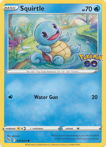 Pokemon Go Tcg Carta Squirtle - 015/078 - Común