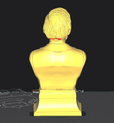 Busto Juan B. Alberdi - Pintado - Imp 3d Alberdi 1