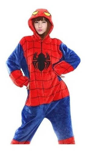 Pijama Mameluco Spiderman Disfraz Cosplay Adulto