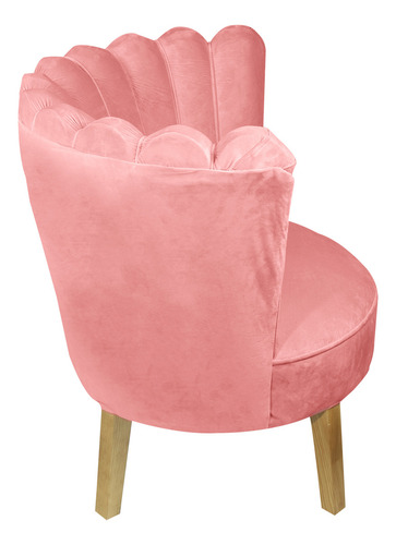 Sillón Moderno Vintage Salas Puff Bar Cafetería Hotel Color Rosa