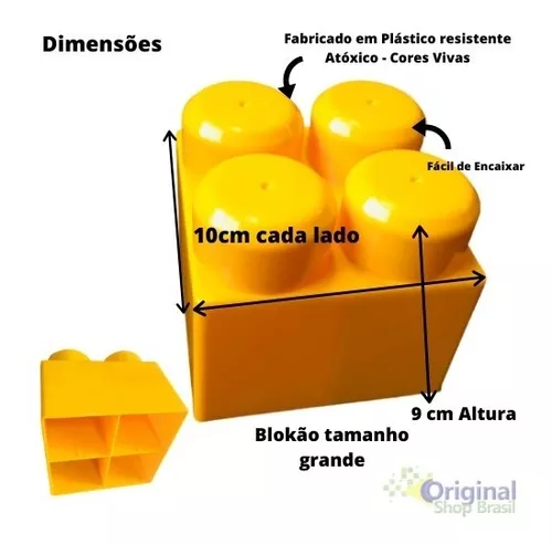 Mega Blocos de Encaixe, Blocos de Montar Infantil com Bolsa Plastica e -  Imagine Brinquedos