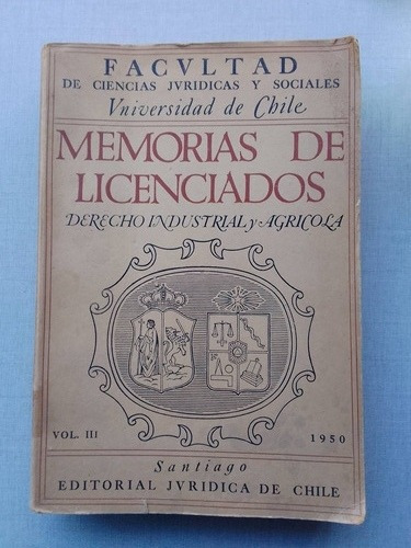 Memorias De Licenciados 1950 Universidad De Chile 8 Tomos