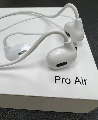 Auriculares Proair De Conducción Ósea Inalámbricos V5.3 Color Blanco Luz Verde Claro