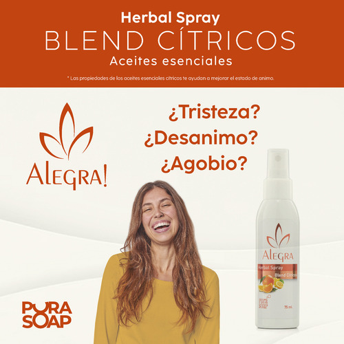 Aceites Esenciales Spray Aroma Ambientes Duo Equilibrio Pura Soap