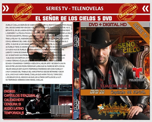 El Señor De Los Cielos Temporada 5 Dvd Coleccion + Envio