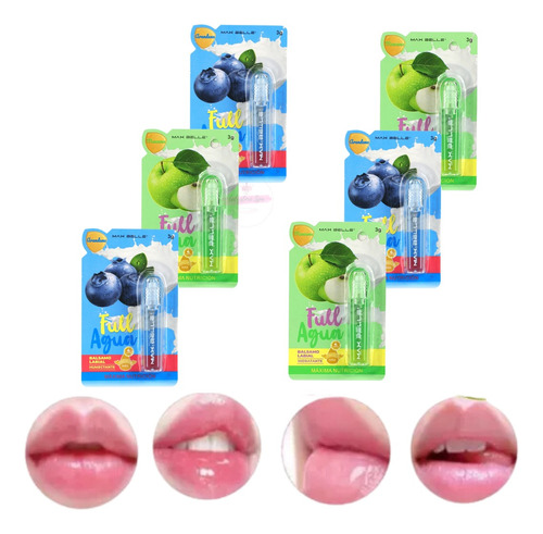 Pack 6 Bálsamo Labial Líquido Hidratante Antiresequedad