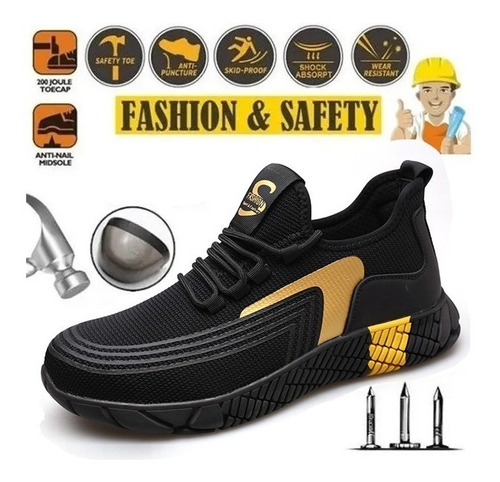 Zapatos De Seguridad De Los Hombres Del Dedo Del Pie De Acer