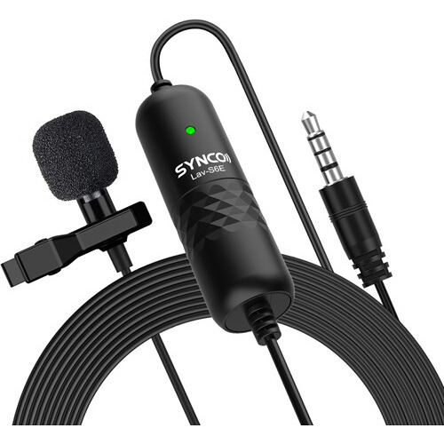 Microfone De Lapela Synco Lav-s6e Com Clipe Omnidirecional