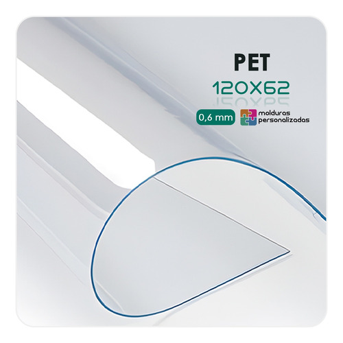 Chapa Acetato Pet 120x62 Cm 0,6 Mm Proteção Kit Com 3