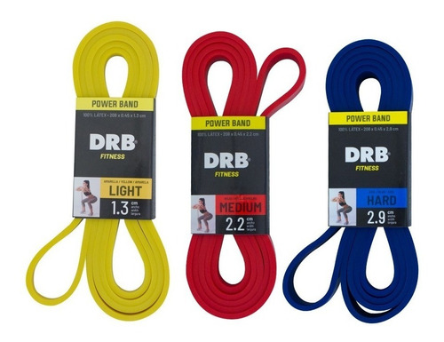 Kit Powerband X 3 Asistencia Dominadas Super Bandas Drb®