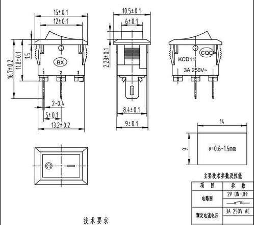 Pack 10 Interruptores, Autos, Instrumentos, 2 Pines, 3a/250v