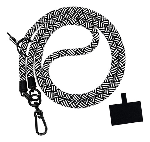 Correa De Teléfono Llavero Cordones Cordón Cordón Negro