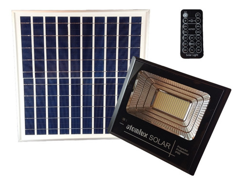 Reflector Led Solar 50 W Exterior Ip65 Con Control Remoto