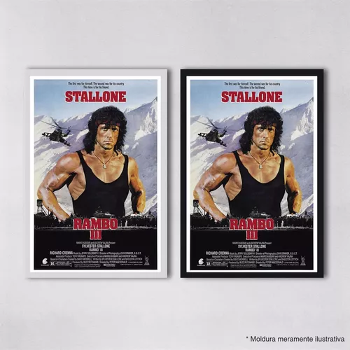 Big Poster Filme Rambo 3 LO003 Tamanho 90x60 cm