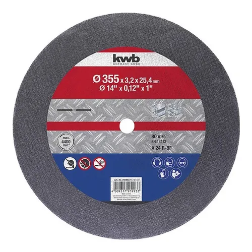 Disco Corte Metal 14 355mm Tronzadora Kwb 791993