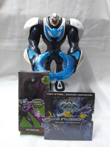 Figura De Accion Max Steel Y Extroyer En Caja Mas Dvd (Usado)