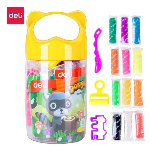Deli Cubo De Dibujos Animados De Masa Y Plastilina 12 Colore