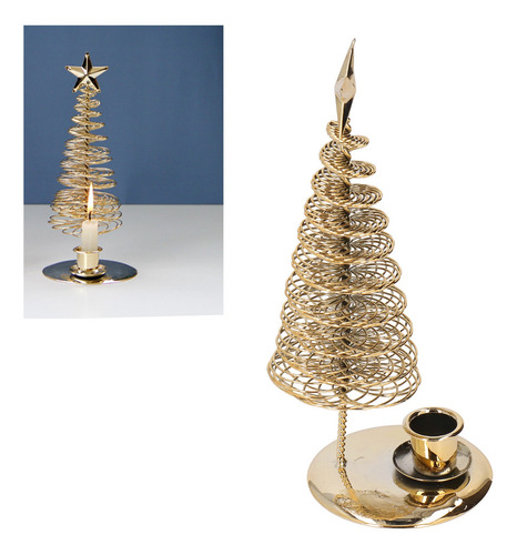 Candelabro De Árbol De Navidad De Metal Con Forma De Candela