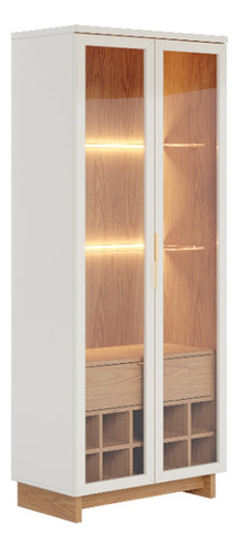Conjunto Sala De Jantar Cristaleira Tijuca E Buffet Vicky C0 Cor Creme