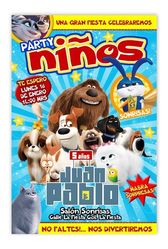 Invitaciones La Vida Secreta De Tus Mascotas Imprimible | MercadoLibre Invitaciones La Vida Secreta De Tus Mascotas Imprimible | MercadoLibre
