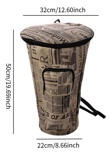 Djembe Grande Bolsa De Tambor 10 Polegadas Tambor Africano