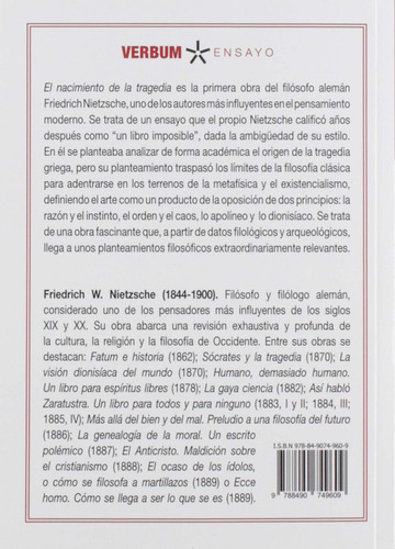 Libro: El Nacimiento De La Tragedia (ensayo)