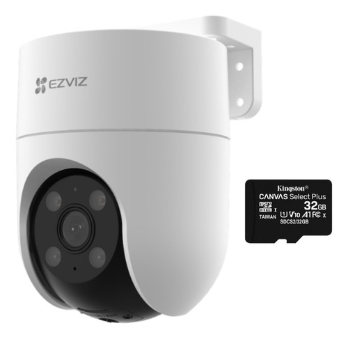 Camara Ezviz 2mp Wifi Sirena Motorizada Luz + Memoria 32gb