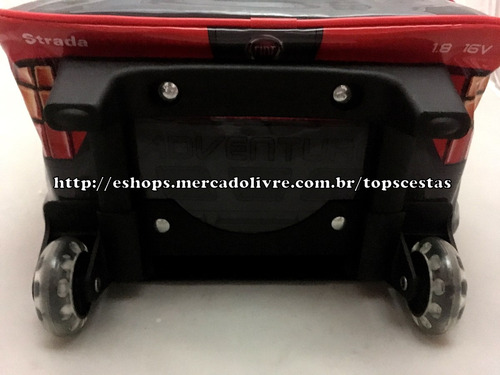 Imagem 6 de 6 de Mochila G Rodinhas Carro Vermelho Fiat 3d Original Luxcel