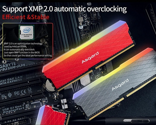 Imagem 5 de 9 de Memoria Ram Ddr4 16gb 2x8gb 3200mhz Asgard Rgb - Garantia 3a