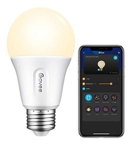 Govee Smart Light Bulbs Regulables, Funciona Con Alexa