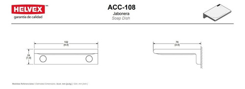 Jabonera Access Helvex Modelo Acc-108