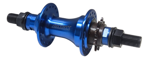 Cubo Traseiro Assess Bmx 36 Furos Eixo 14mm Cog 9 Azul