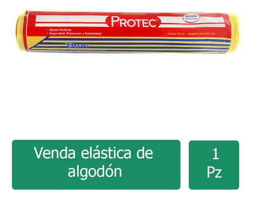 Venda Elástica Protec 30cmx5m Empaque Con 1 Pieza