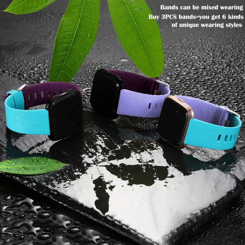 Imagen 4 de 10 de 3 Mallas De Reloj Fitbit Versa 1 & 2 / Talle Small Pequeño