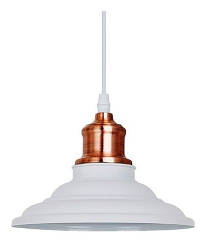 Lustre Pendente Quality Vega 1163 E27 Bivolt Metal Branco 110V/220V