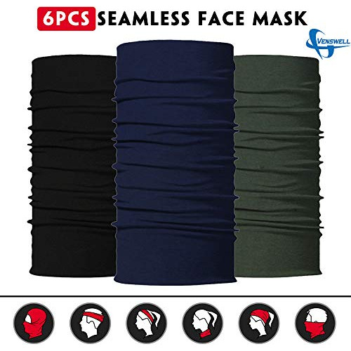 Venswell Neck Gaiter Mask, Sun Mask, Rave Bandana Face Mask,