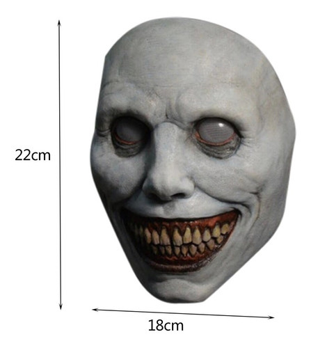 Máscara Látex Cosplay Halloween Carnaval Marylin Manson Skul Cor Branco Chupacabra