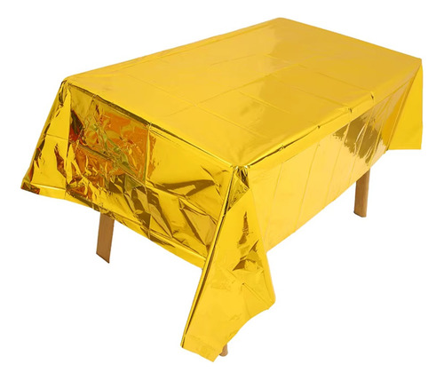 5 Mantel Metalico Desechable Rectangular Plástico Fiesta