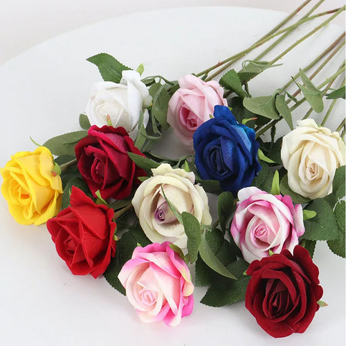 10 Rosas Artificiales Para Decoración De Bodas Y Hogar