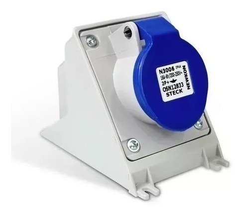 Toma Aplicar 2p+t 16a 220-240v 6h Azul Ip44 N3006 Steck Stg