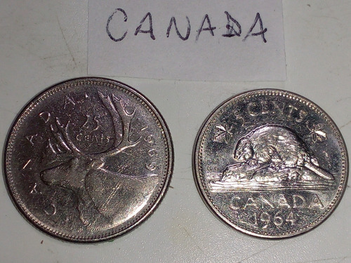 Monedas Canadá Decadas Del 60 Al 90. Lote X 6