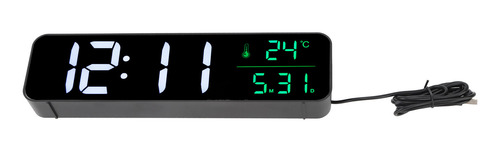 Reloj Digital De Pantalla Grande Con Alarma De Música Led, 5