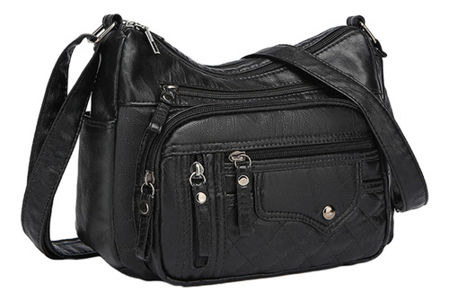 Bolso Bandolera De Piel Multicompartimento Versátil