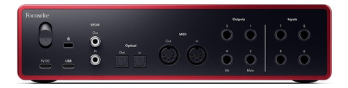 Interfaz De Audio Focusrite Scarlett 18i16 4th Gen Color Rojo