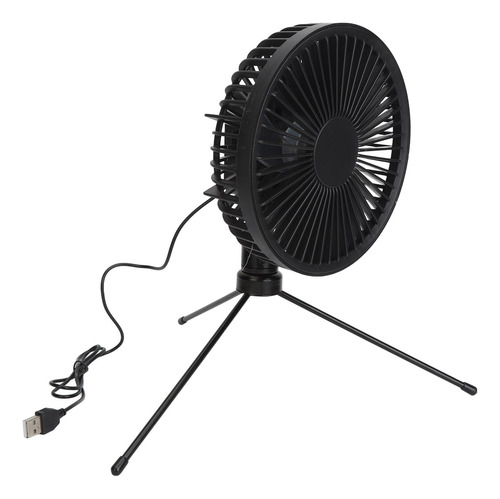 Ventilador Solar Para Acampar, Salida De Viento Fuerte, Usb